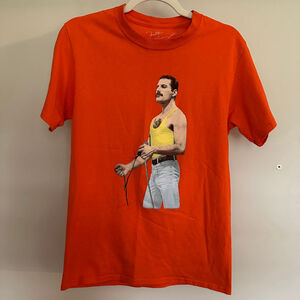 Men's Freddie Mercury Official Merch T-shirt Size S Orange